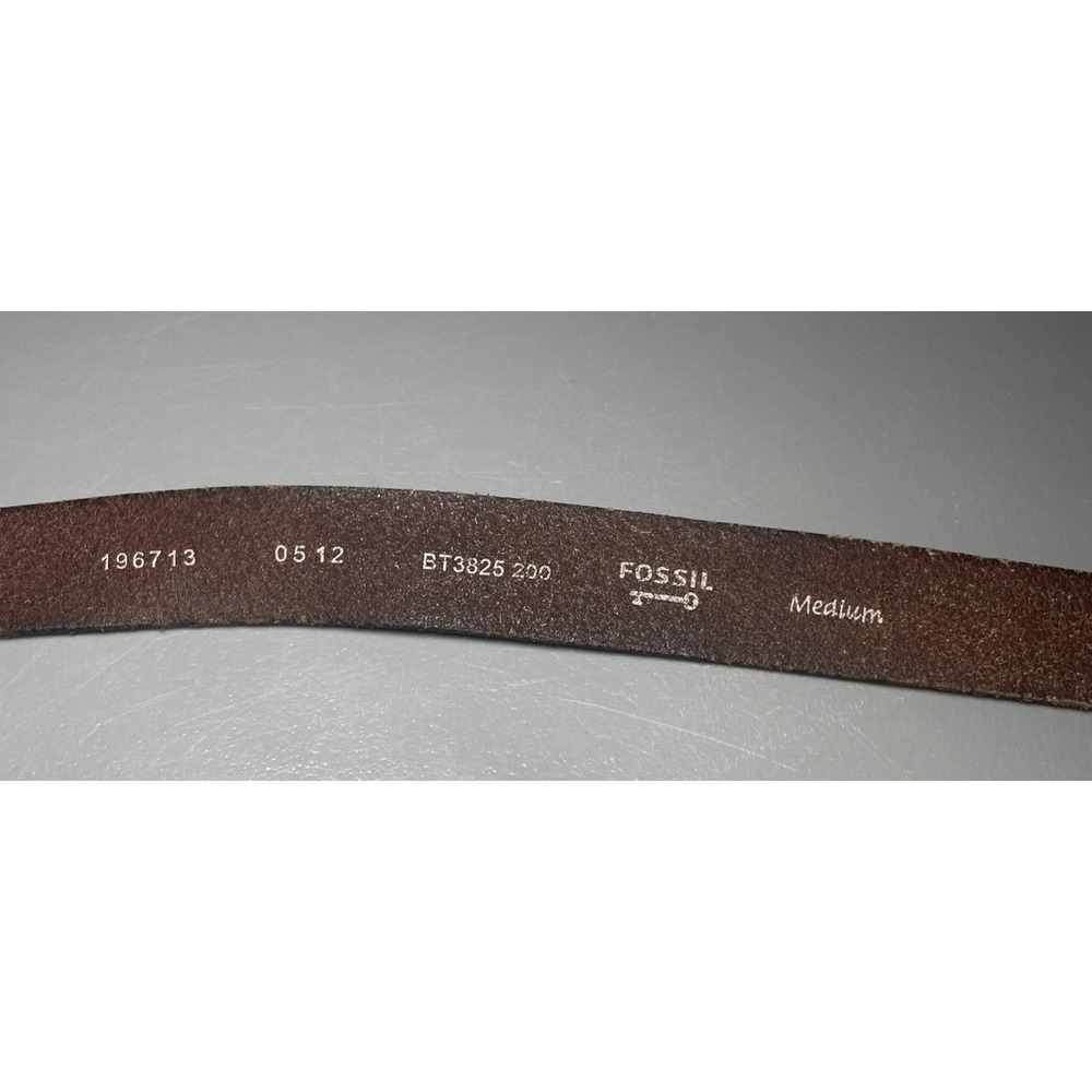 Vintage Fossil Leather Belt Brown Distress Leather Medium - Picture 9 of 15